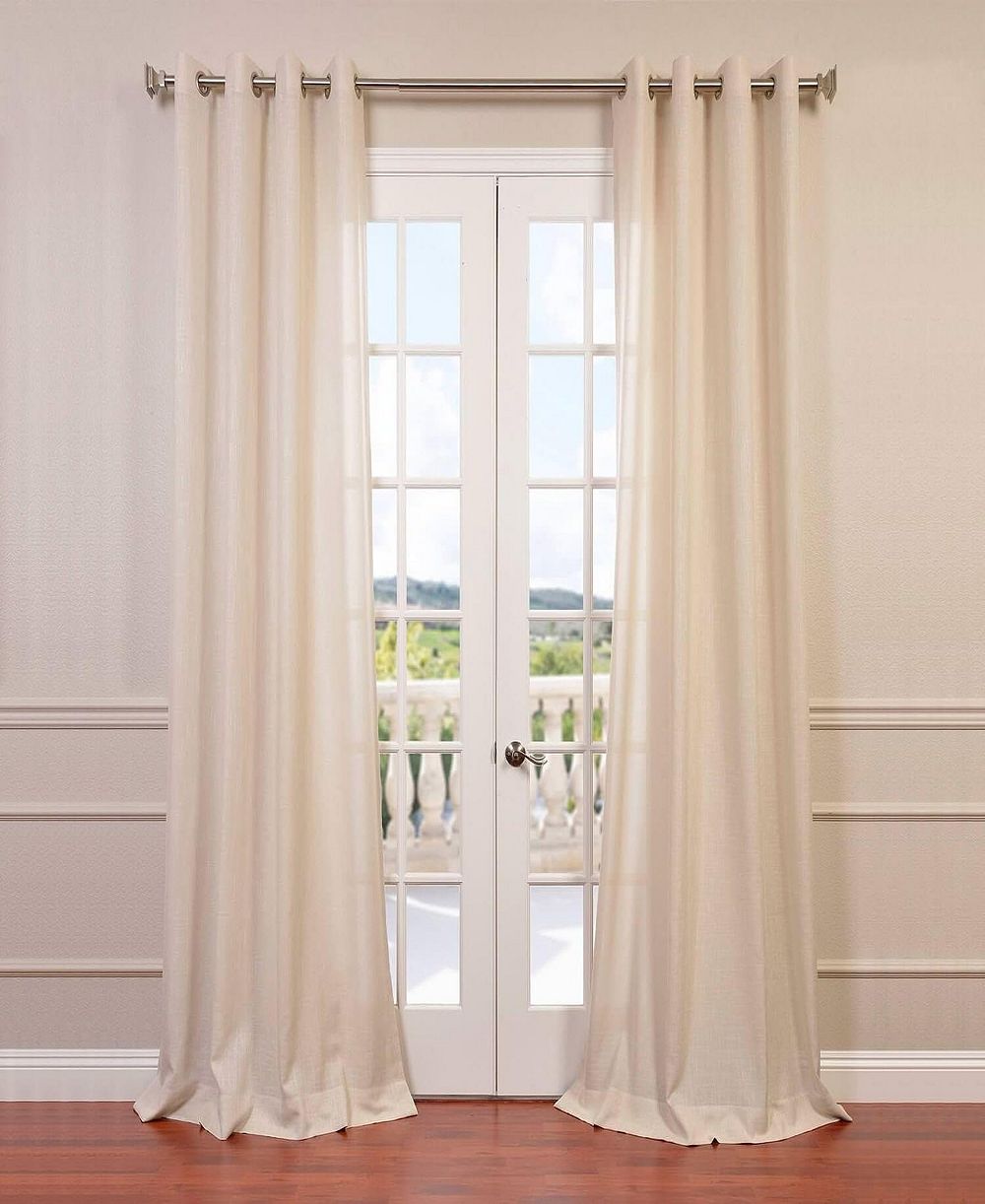 Half Price Drapes Grommet Faux Linen Curtain