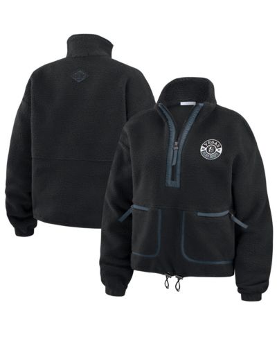 WEAR by Erin Andrews Women's Black Vegas Golden Knights Polar Fleece Half-Zip Jacket