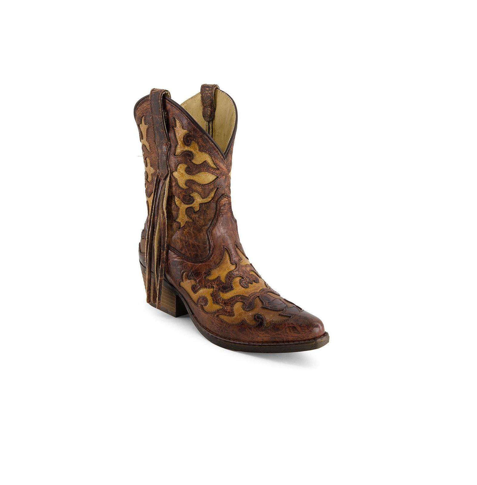 Forastero Women's Real Leather Pointed Toe Cowgirl Boots
