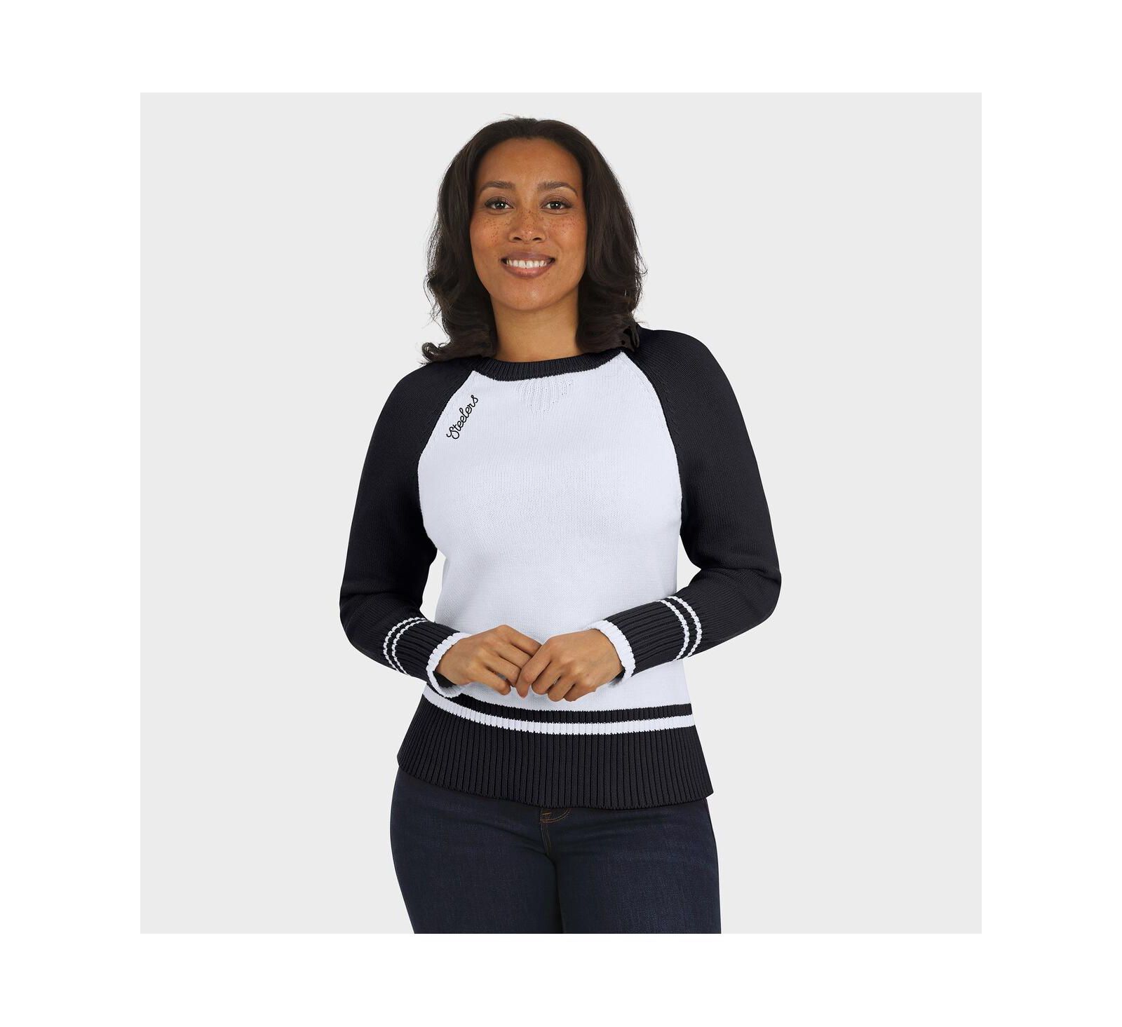 Женский свитшот WEAR by Erin Andrews Pittsburgh Steelers Color Block Raglan