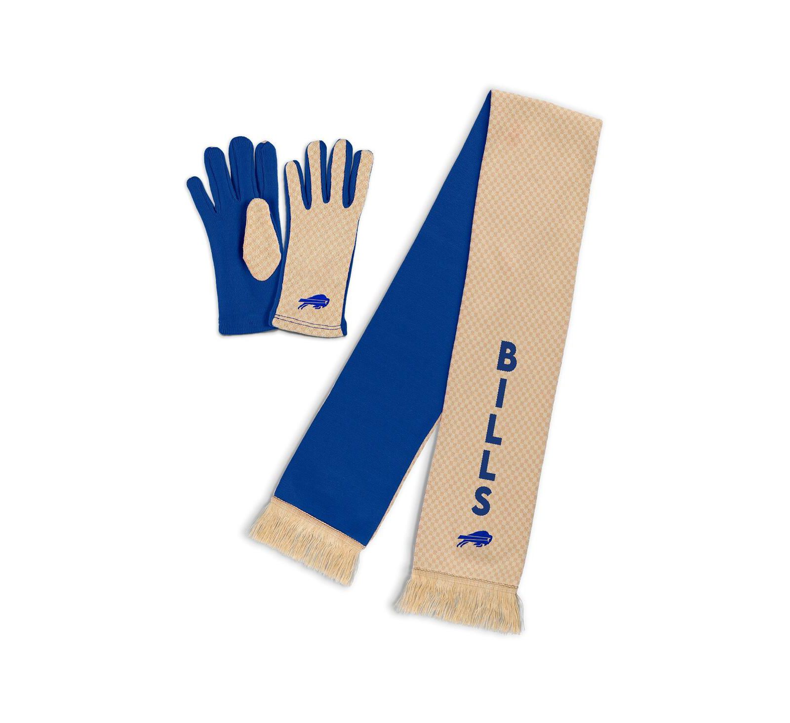 Женский набор перчаток и шарфа WEAR by Erin Andrews Buffalo Bills Tonal Microcheck