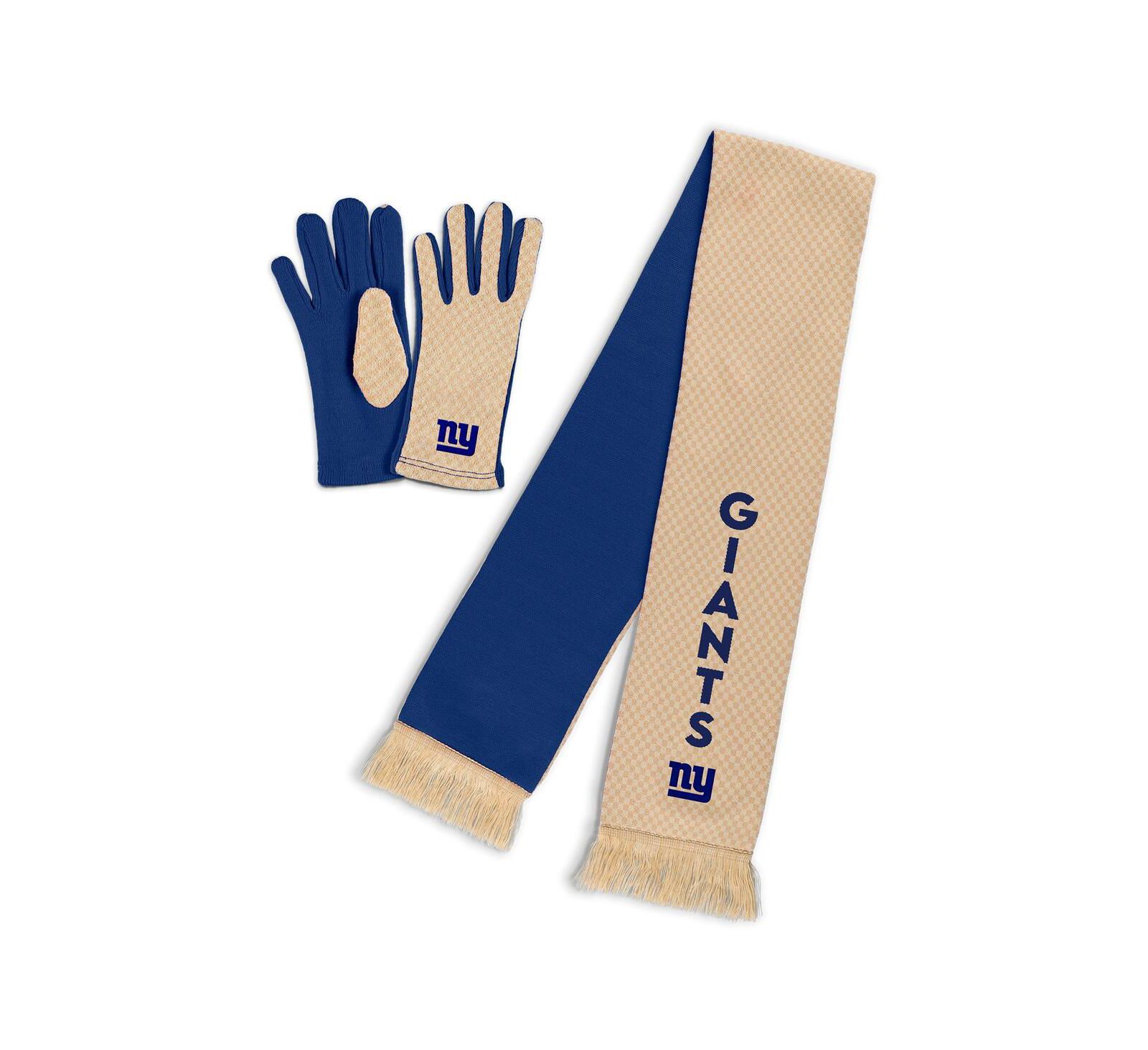 Женский набор из шарфа и перчаток WEAR by Erin Andrews New York Giants Tonal Microcheck