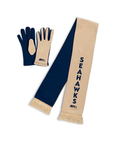 WEAR by Erin Andrews Женский набор шарф и перчатки Seattle Seahawks Tonal Microcheck