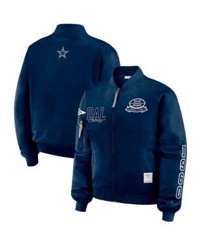 WEAR by Erin Andrews Женская бомбер-куртка Dallas Cowboys, темно-синяя, на молнии