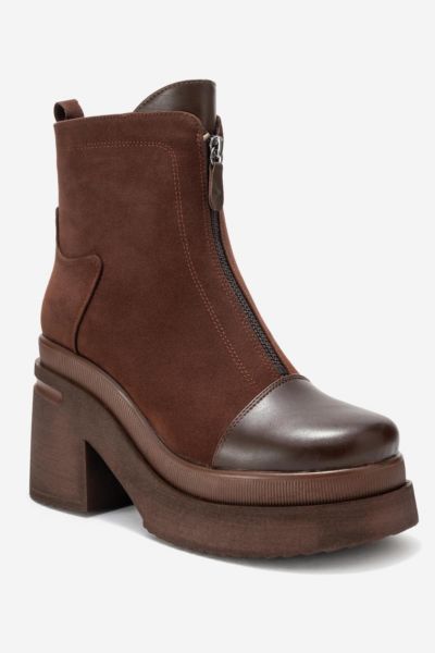 Brown suede faux leather