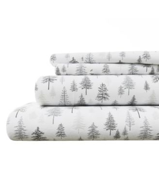 Linery and Co. Ultra-Soft Turkish Cotton Flannel Lodge Print Sheet Set