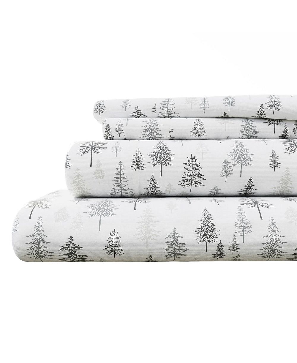 Linery and Co. Ultra-Soft Turkish Cotton Flannel Lodge Print Sheet Set