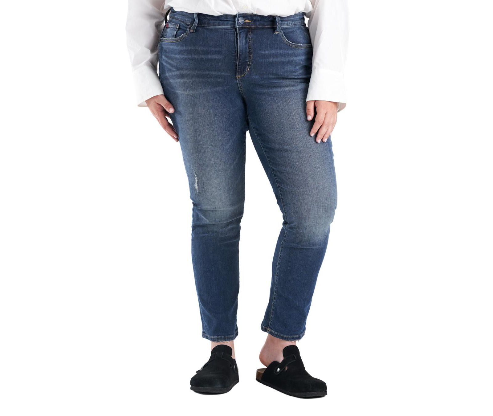 SLINK Jeans Women's Denim High Rise Straight Leg in 30" inseam - Maggie