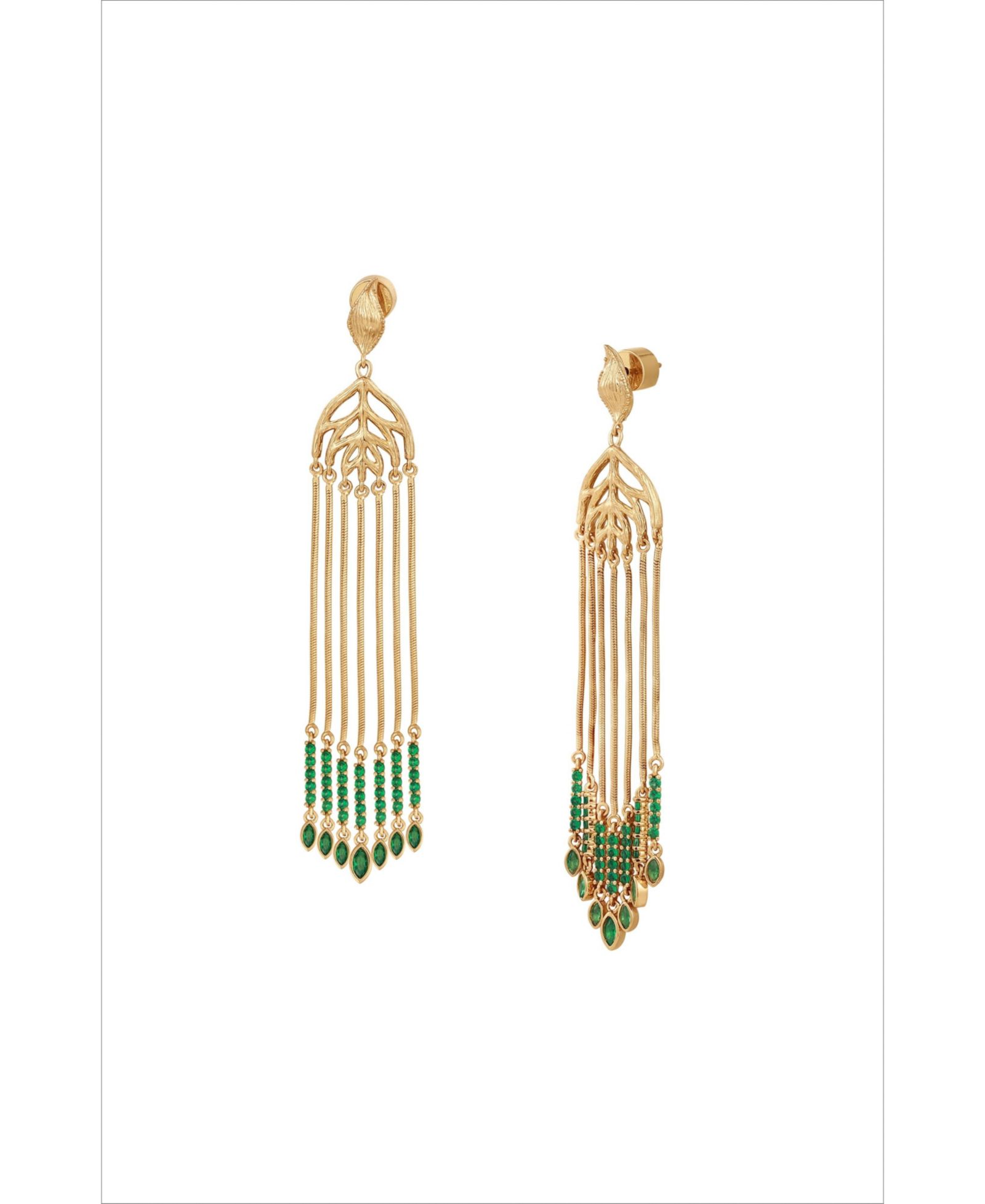 RETRO CHIC серьги с кисточками Verdant Whisper