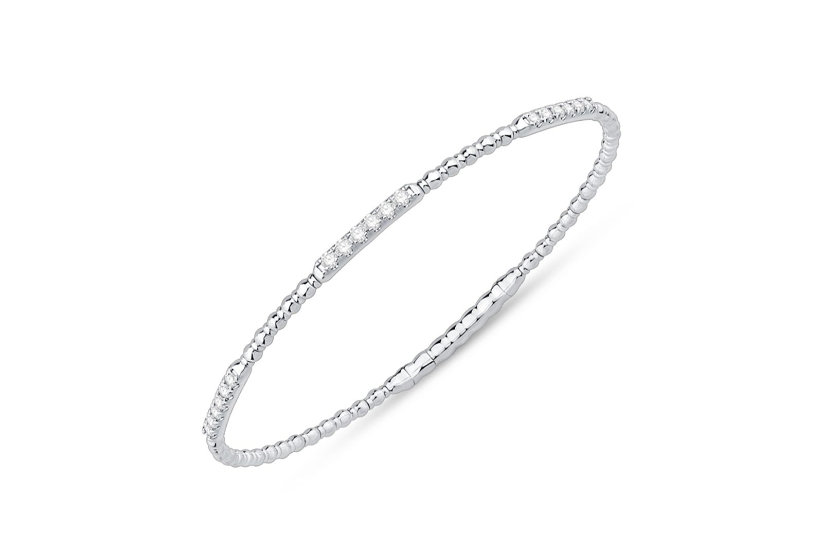 Macy's Браслет Diamond Flexible Bangle в стерлинговом серебре (1/2 ct. t.w.)