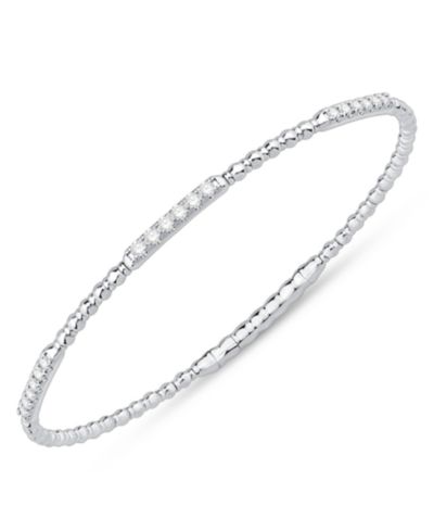 Macy's Браслет Diamond Flexible Bangle в стерлинговом серебре (1/2 ct. t.w.)