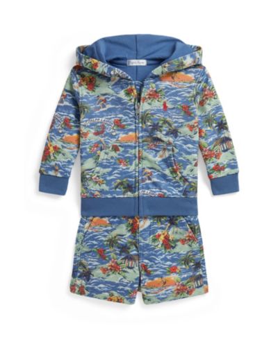 Детский комплект Polo Ralph Lauren Tropical-Print Hoodie и шорты, 2-Piece Set