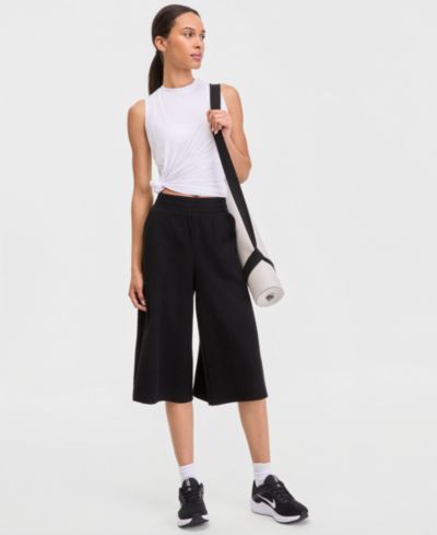 Женские брюки ID Ideology Ribbed Wide-Leg Cropped Pull-On