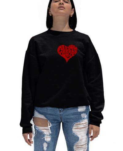 Женское свитшот LA Pop Art All You Need is Love Word Art