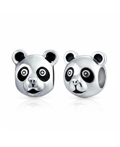Двухцветная шарм-бусина Bling Jewelry из стерлингового серебра с коалой и пандой для европейских браслетов