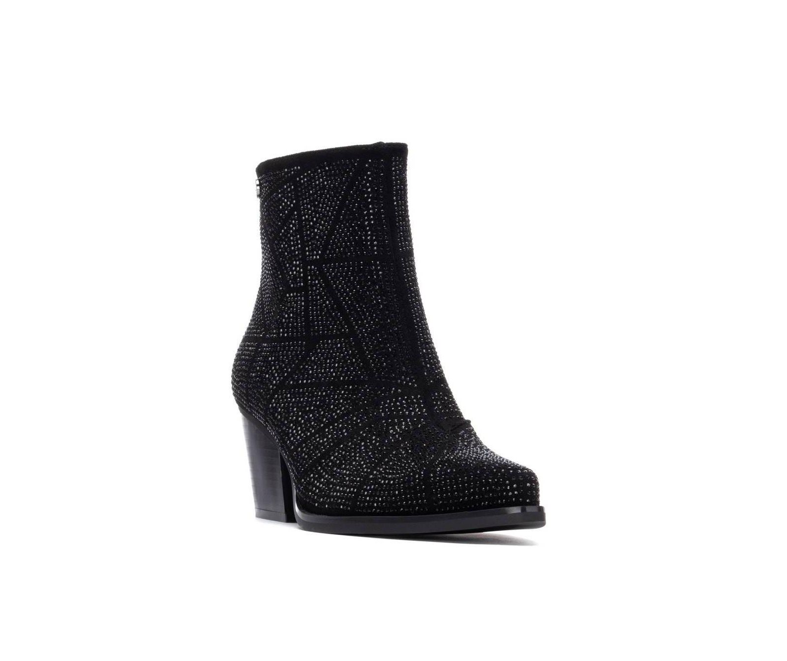 XTI Women's Suede Heeled Ankle Booties