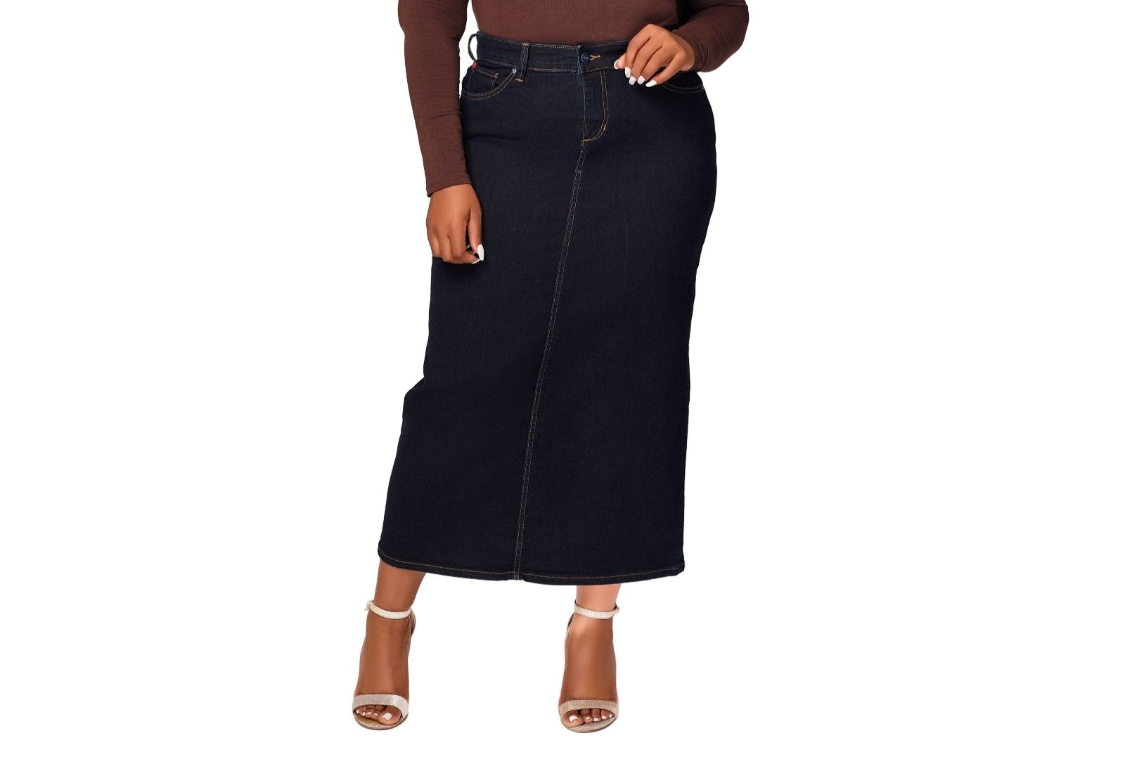 SLINK Jeans Women's Denim Maxi Skirt