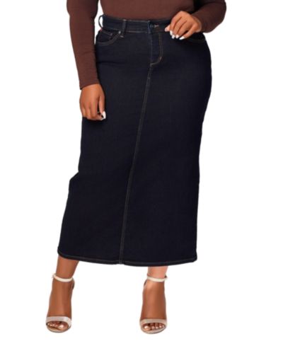 SLINK Jeans Women's Denim Maxi Skirt
