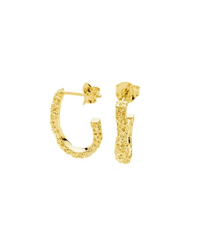 Lucy Quartermaine Half Hula Hoop Earrings in Vermeil