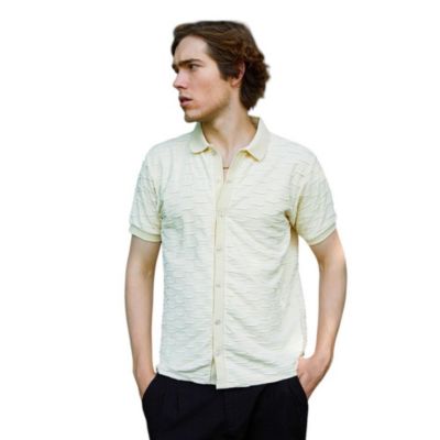Campus Sutra Men's Solid Creased Knit Shirt