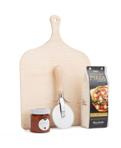 Verve Culture Italian Beechwood Pizza Slicer and Tray Set