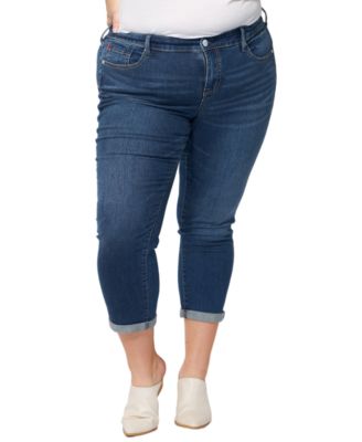 SLINK Jeans женские джинсы с закатанным подолом, средней посадкой и длиной шагового шва 28 дюймов, цвет королевский синий
