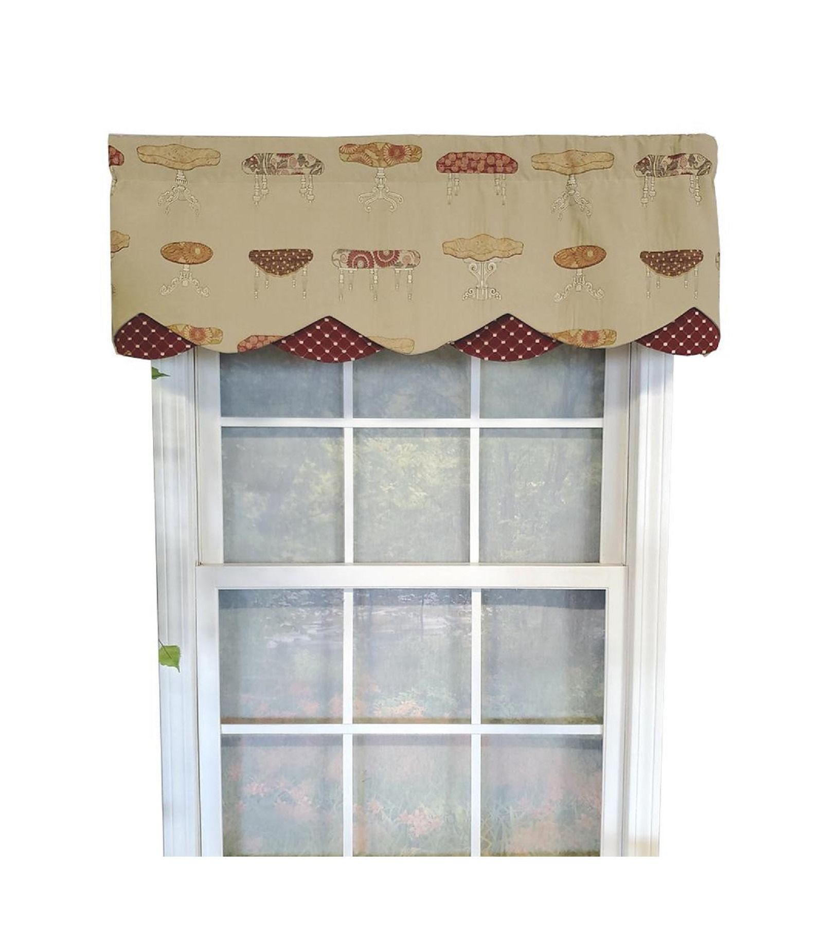 RLF Home Ottoman Petticoat 3" Rod Pocket Lining Luxurious and Elegant Window Treatment Valance