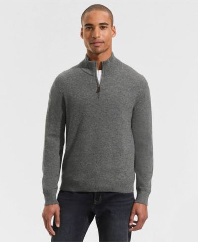 Мужской кашемировый джемпер Lands' End Fine Gauge Quarter Zip