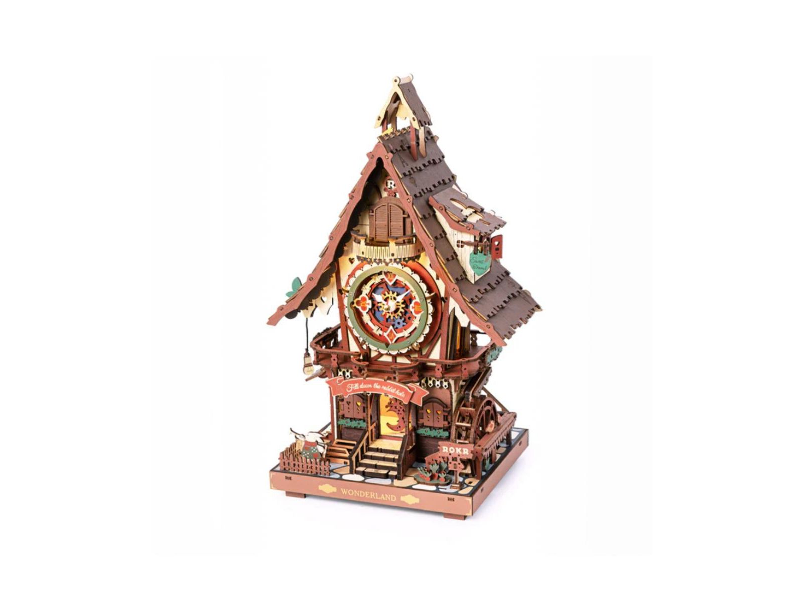 Flash Popup DIY 3D Moving Gears Puzzle - Cuckoo Clock - 435pcs