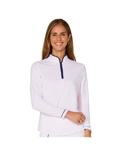 G Lifestyle Clothing Women's Binding Quarter Zip Top