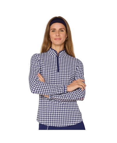 G Lifestyle Binding Quarter Zip Top