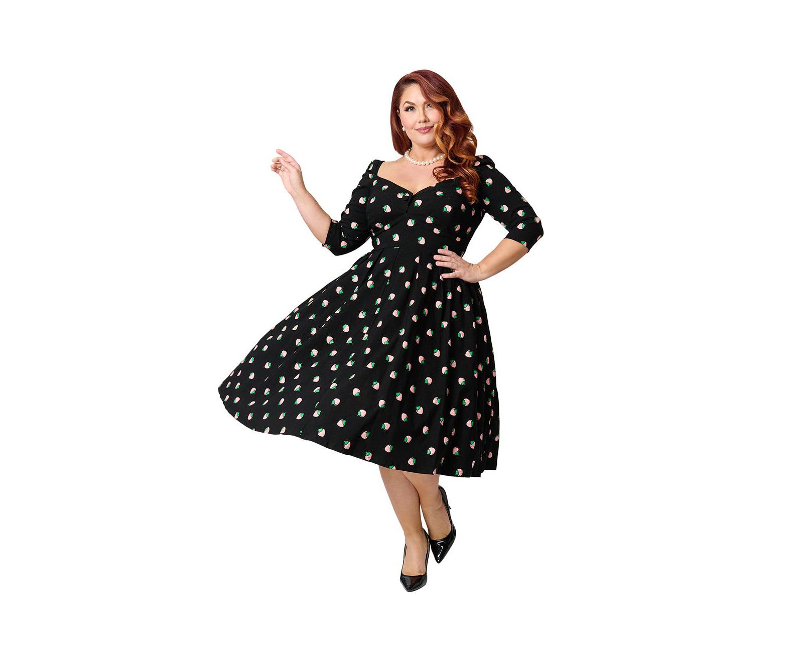 Платье-трапеция Unique Vintage Plus Size