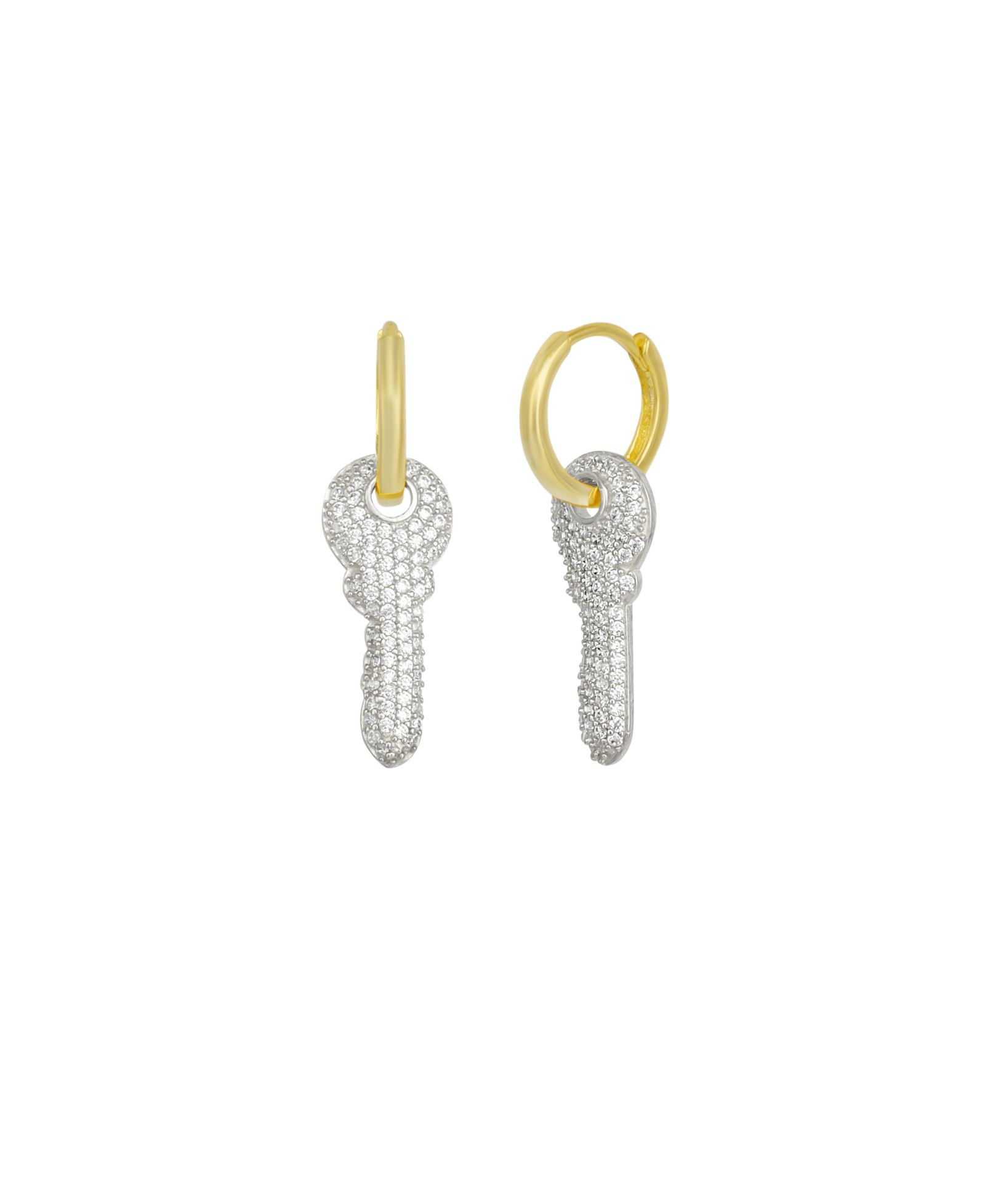 Spero London Key Color Hoop Sterling Earring