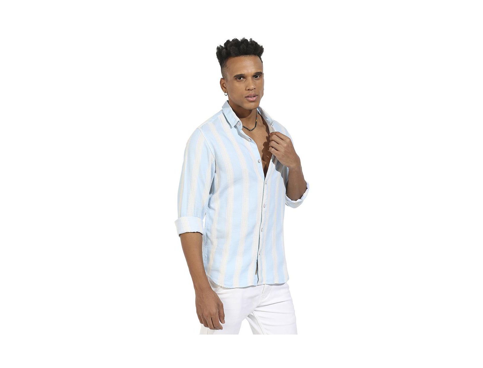 Campus Sutra Men's Striped Shirt