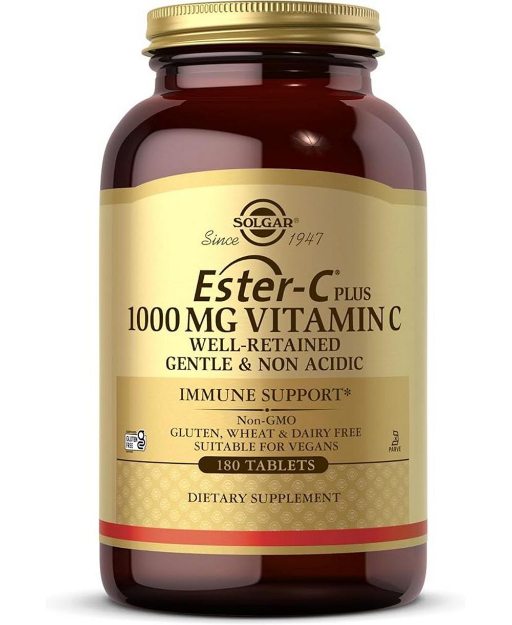 Витамин C Solgar Ester-C Plus (комплекс аскорбата Ester-C), 1000 мг, 180 таблеток