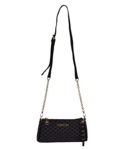 Bebe Women's Adela Monogram Baguette Crossbody Bag