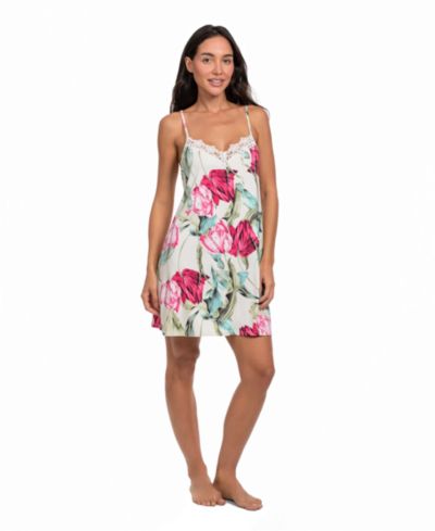 Linea Donatella Women's Tulip Garden Print Knit Chemise