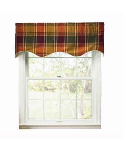 Занавеска Ellis Curtain Boroughs Plaid Duchess Rod Pocket Filler Valance, 50" x 15"