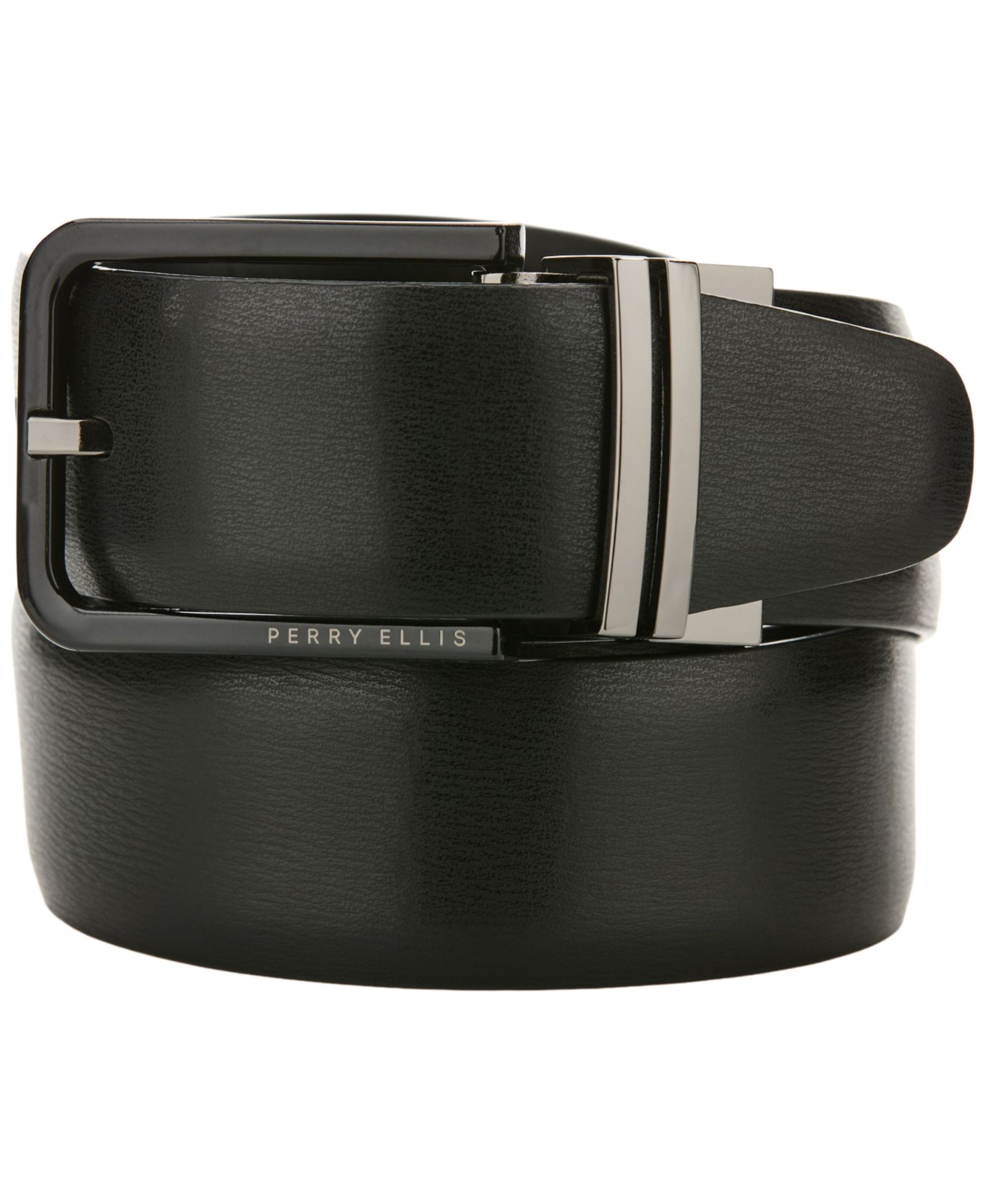 Мужской кожаный ремень Perry Ellis Portfolio Classic River