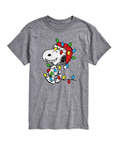 Мужская футболка AIRWAVES Peanuts Snoopy Christmas Lights Graphic Short-Sleeve