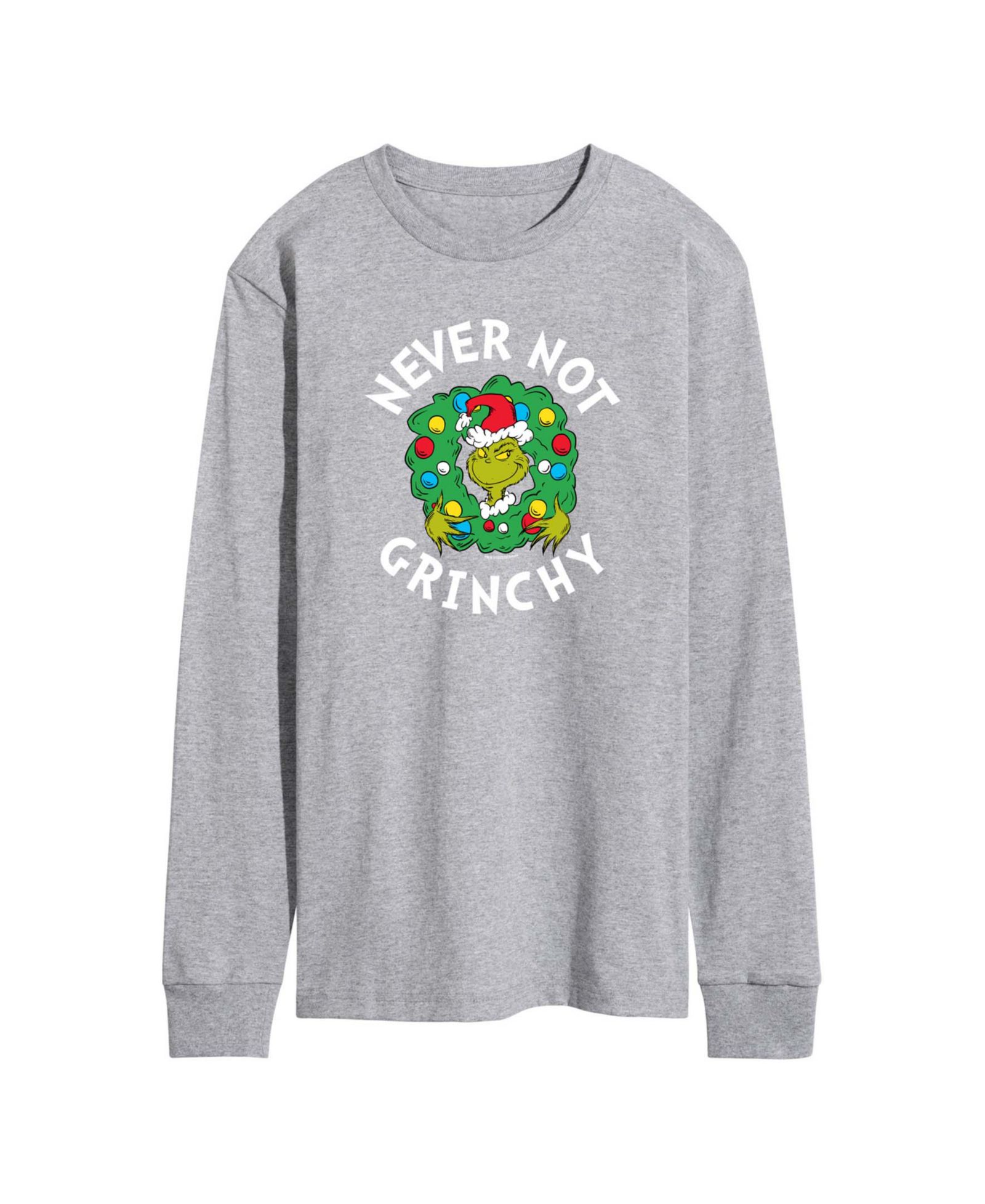 AIRWAVES Men's The Grinch Never Not Grinchy Graphic Long-Sleeve T-Shirt