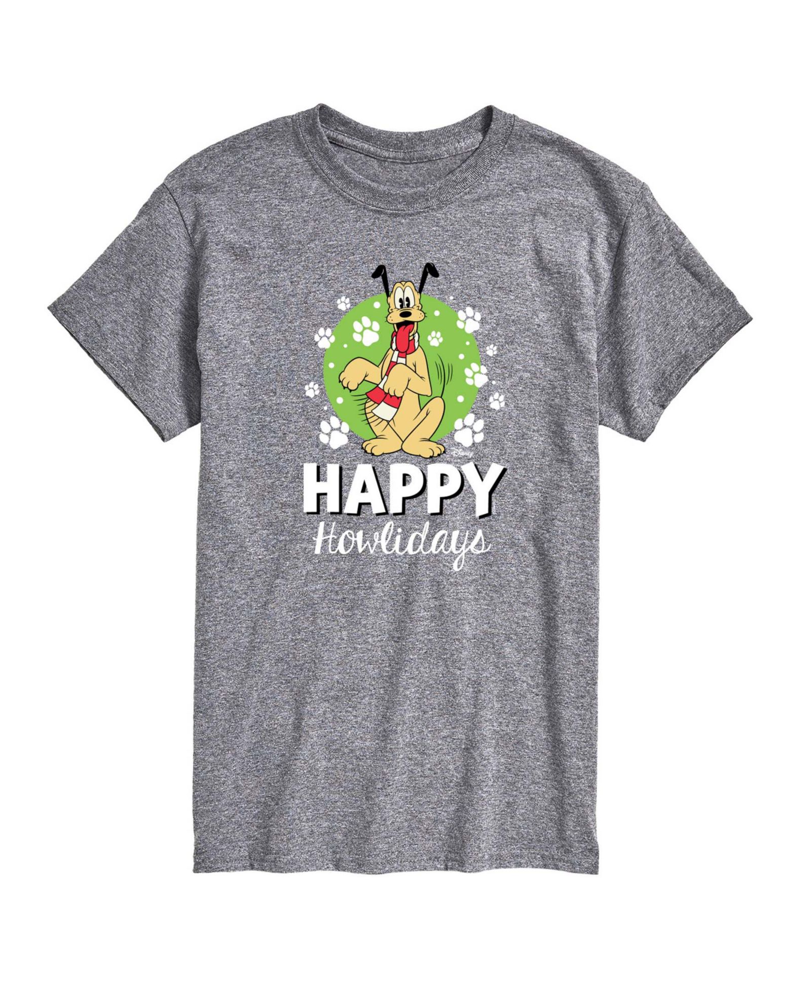 AIRWAVES Men's Happy Howlidays Pluto Short-Sleeve Graphic T-Shirt