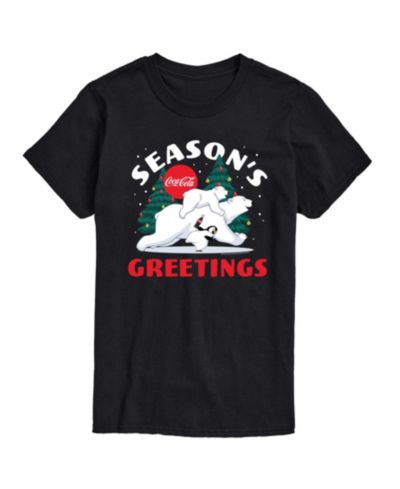 AIRWAVES Мужская футболка Coca-Cola Seasons Greetings Polar Bears с принтом, короткий рукав