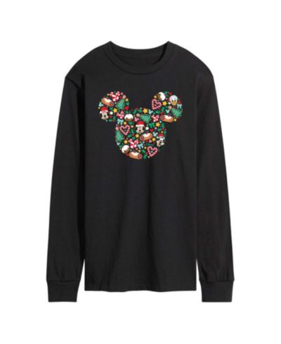 Мужская футболка AIRWAVES Disney Mickey Silhouette Christmas с длинным рукавом