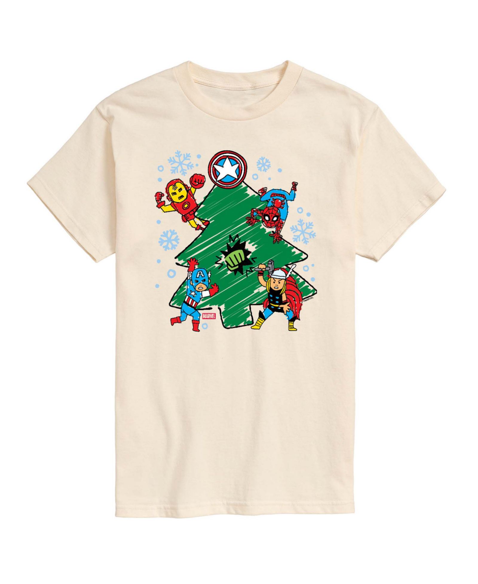 Мужская футболка AIRWAVES Marvel Avenger Christmas Sketch