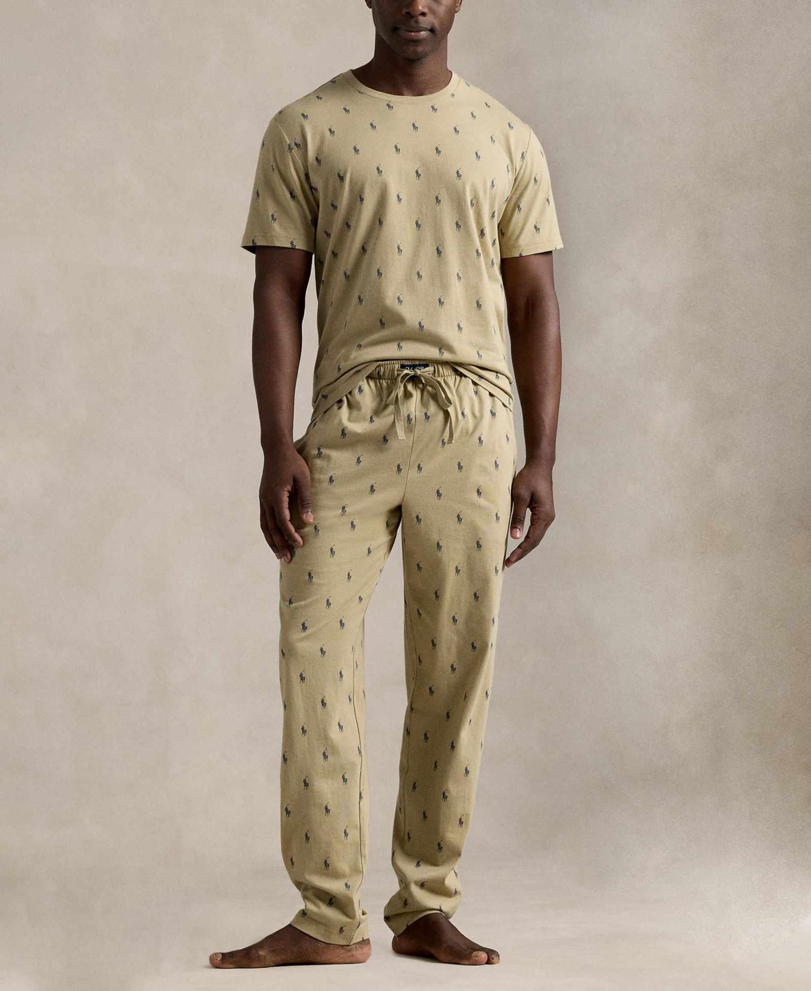 Мужской комплект из футболки Polo Ralph Lauren Crewneck и брюк для сна Pajama Pants, 2-Piece Set