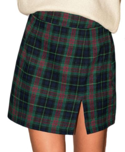 Cupshe Women's Drama Club Plaid Mini Skirt