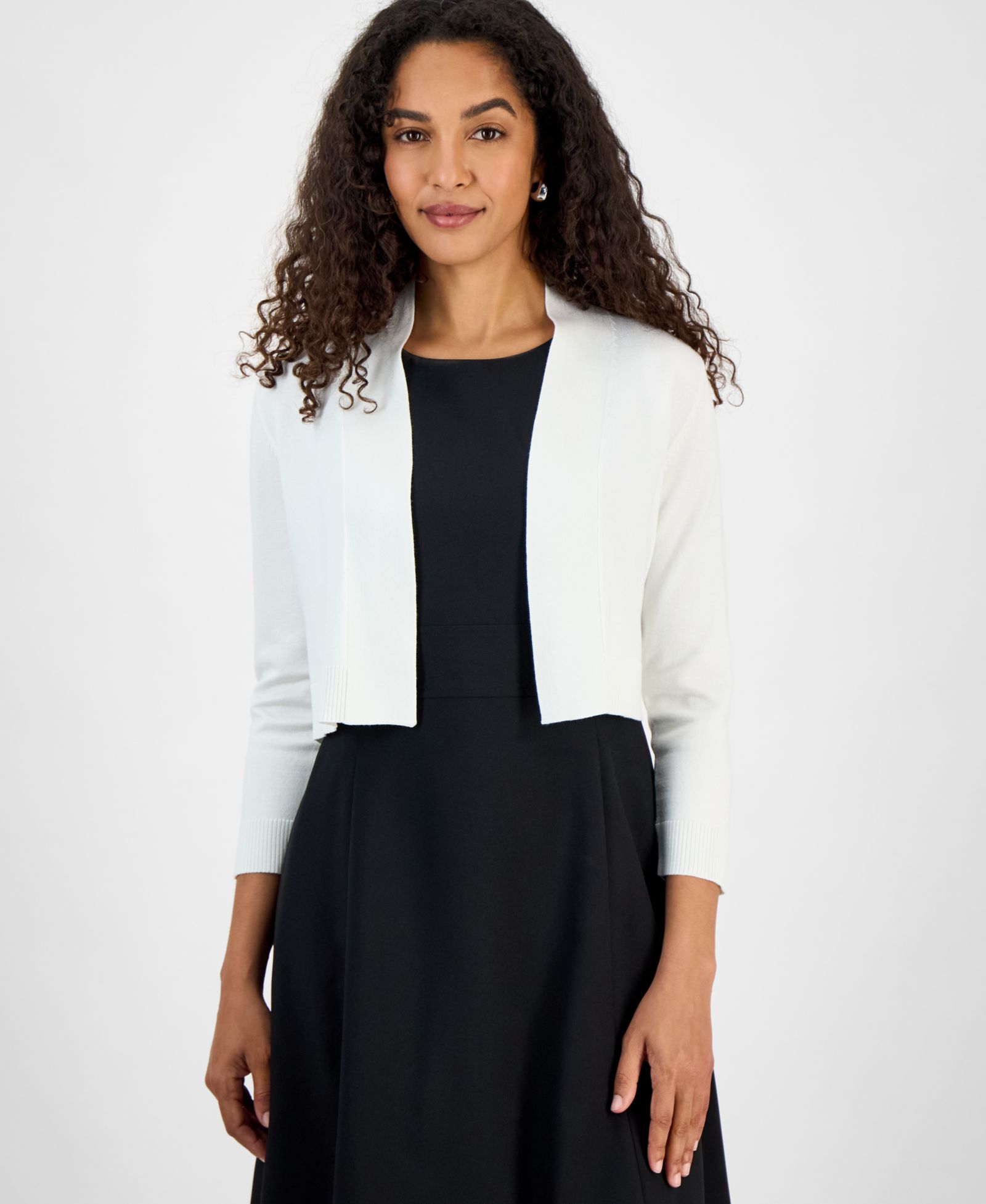 Женский укороченный кардиган Kasper Petite Open Front Cropped Shrug