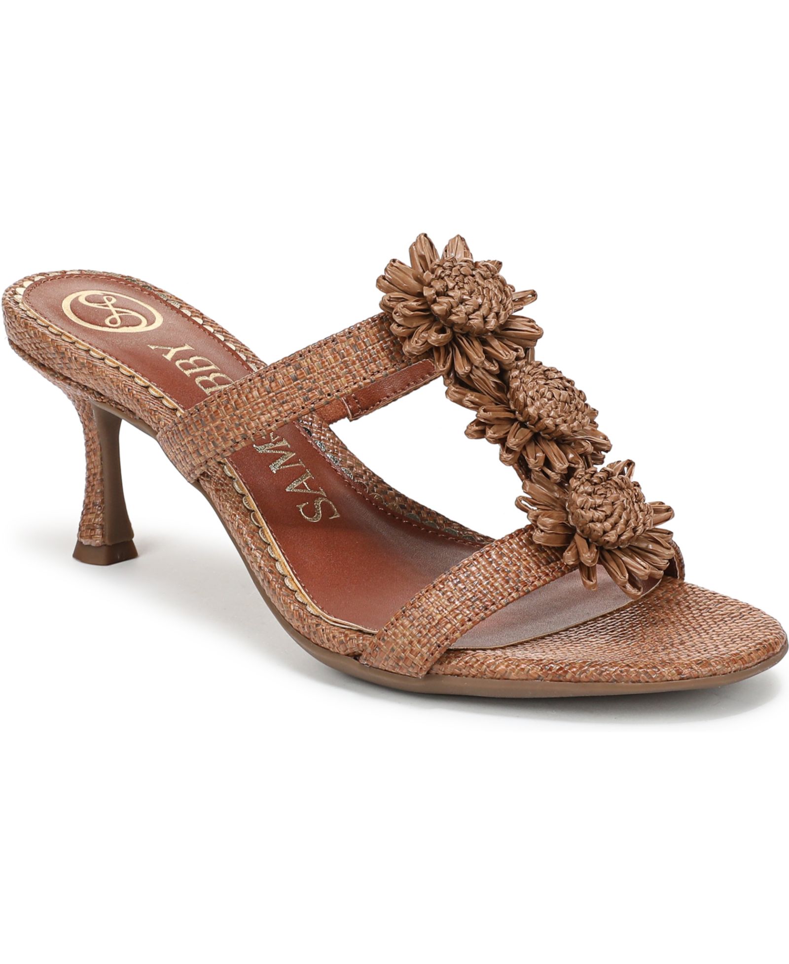 Sam and Libby Women's Joy Flower Raffia Open Toe Dress Sandals