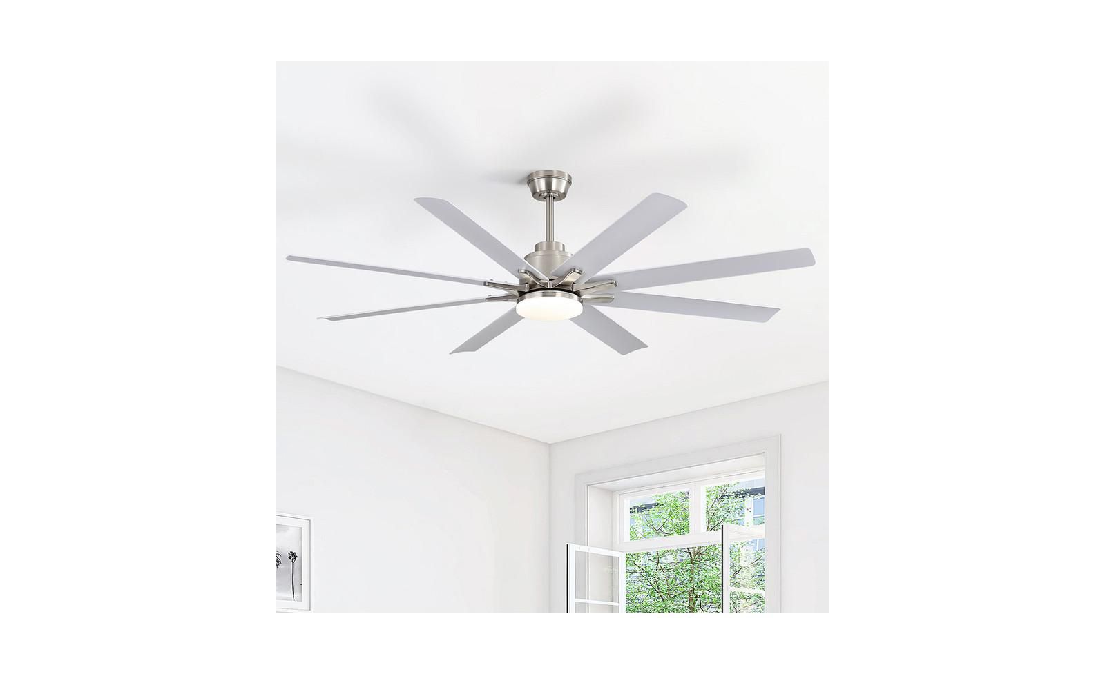 Sofucor 52-inch Modern Exquisite Sand Nickel 8-Blade Ceiling Fans with Adjustable Led Lights and Intelligent Remote Control.